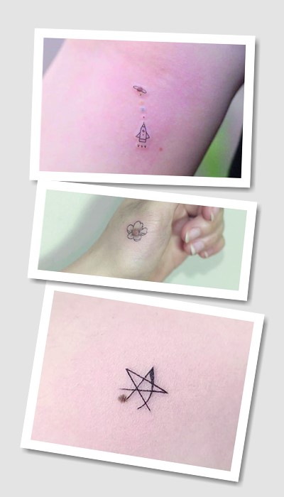 тату біля родимки