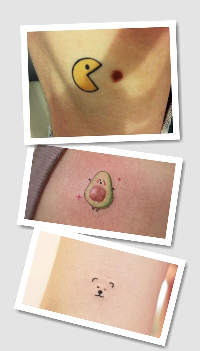 татуювання біля родимки