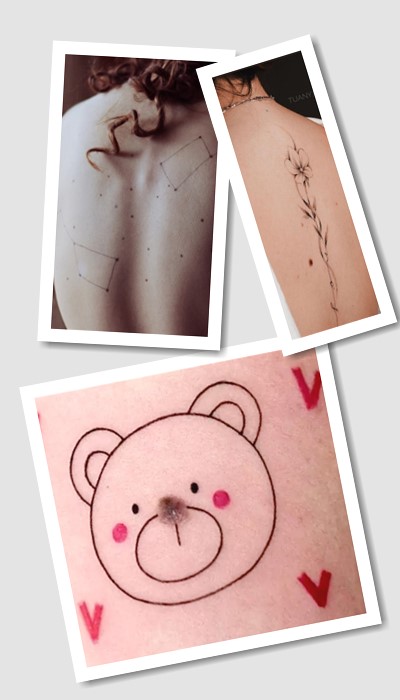 кращі ідеї тату біля родимки