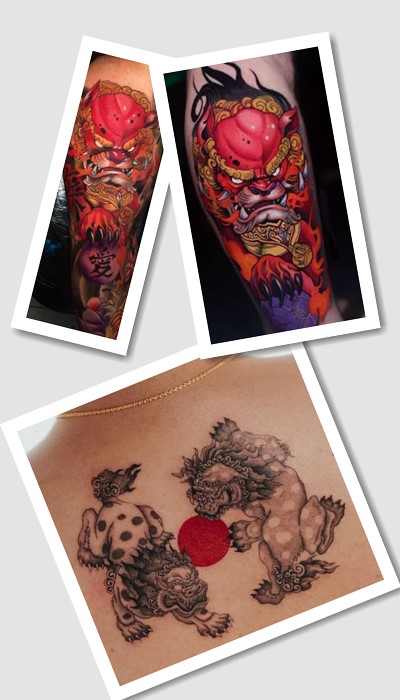 Тату собака Фу