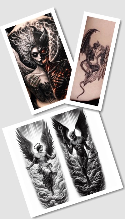 кому підійде тату пекло і рай