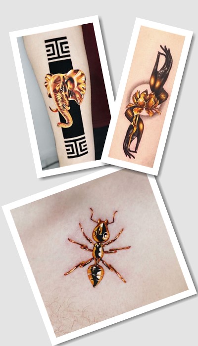 стиль тату золото