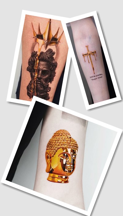 стиль татуювання золото 