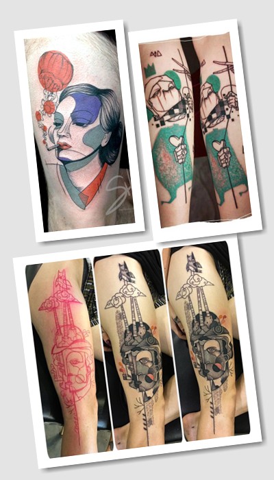 Арт Брют стиль тату