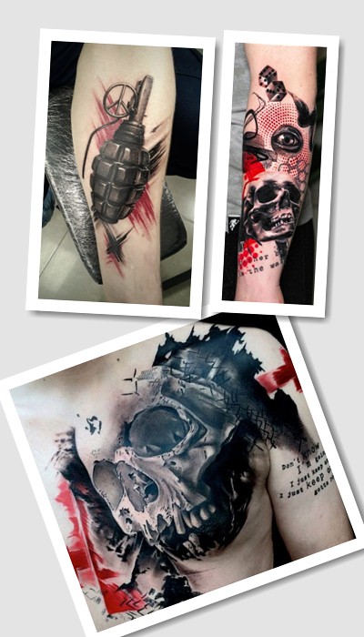 Тату в стилі Реалізм Треш Полька