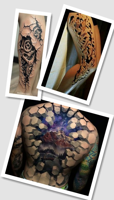 стиль тату 3D