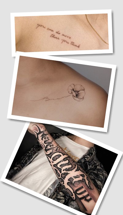 особливості тату з написами