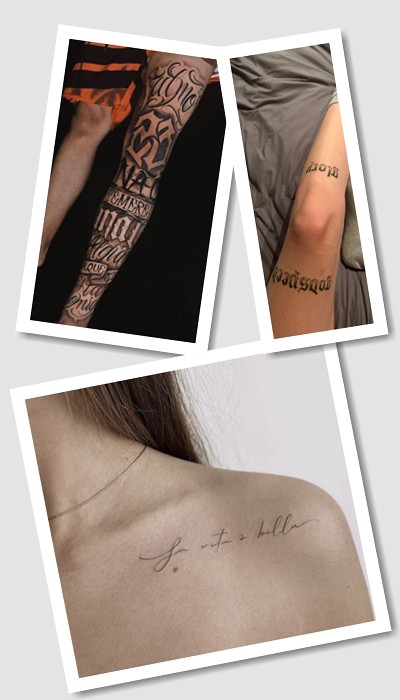 особливості тату написи
